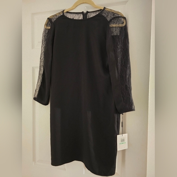 Calvin Klein Dresses & Skirts - Calvin Klein Black Dress with Lace Sleeves